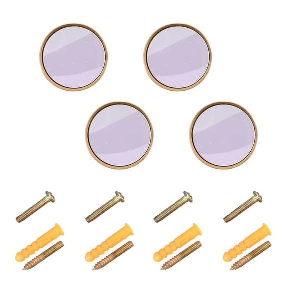 WEIYEKO 4 Pack Kitchen Cabinet Knobs Round Zinc Drawer Pulls, Light Purple