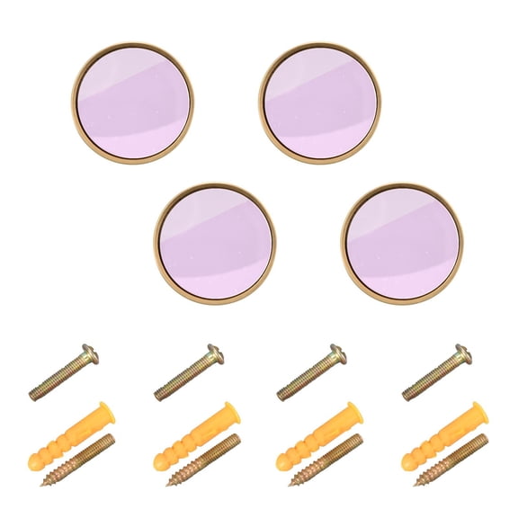 WEIYEKO 4 Pack Kitchen Cabinet Knobs Round Zinc Drawer Pulls, Taro Purple