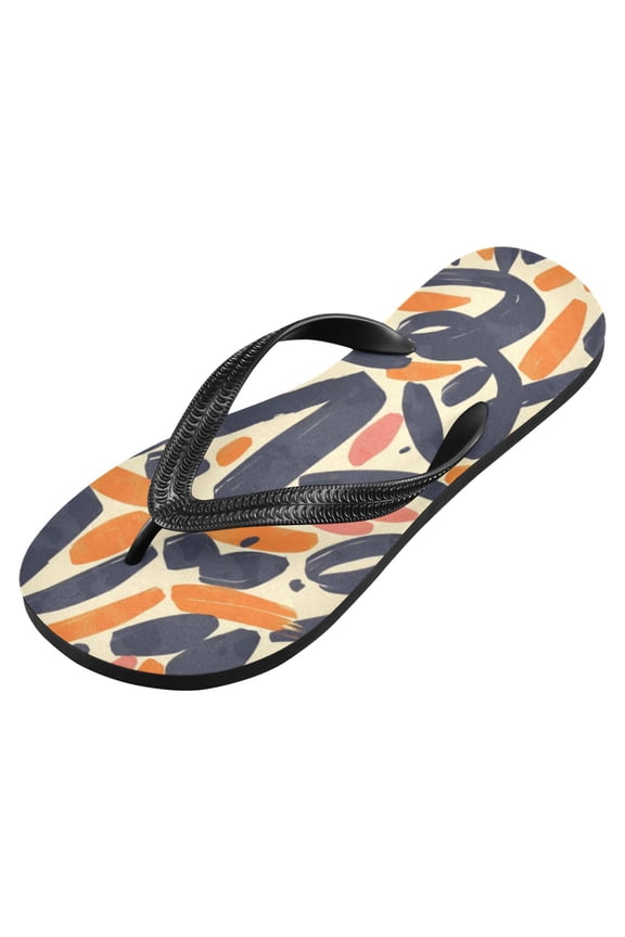 Unisex Flip Flops for Men Women Non-Slip Comfortable Lightweight Beach Thong Sandals, Character Graffiti