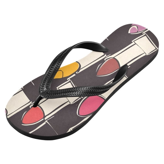 WEIYEKO Unisex Flip Flops for Men Women Non-Slip Comfortable Lightweight Beach Thong Sandals, Colorful Lipstick