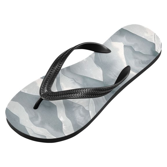 WEIYEKO Unisex Flip Flops for Men Women Non-Slip Comfortable Lightweight Beach Thong Sandals, Watercolor Mountain Range