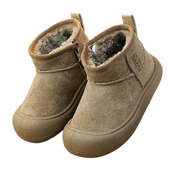 WEIYLL Boots for Boys Snow Warm Lined Casual Toddler Children Green Baby Fall Shoes for 5-5.5 Years