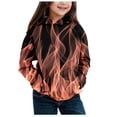 thumbnail image 1 of WEIYLL Boy's Hoodies Children's Long Sleeved Fire Print Pocket Black Toddler Fall Clothing for 5-6 Years, 1 of 4