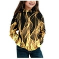 thumbnail image 1 of WEIYLL Boys Hoodies And Sweatshirts Children's Long Sleeved Fire Print Pocket Gold Athletic Fall Tops for 5-6 Years, 1 of 4