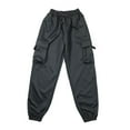 thumbnail image 1 of WEIYLL Boys Pants Cargo Cargo Jogger Girl'S Elastic Waist Cargo With Pockets Grey size 12-13 Years, 1 of 9
