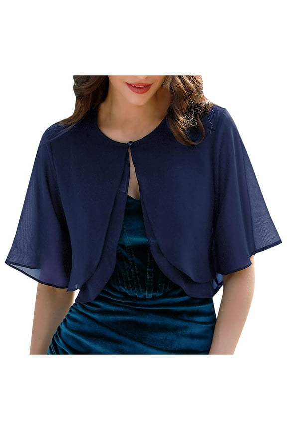 Cardigans for Women Trendy Shawl Bolero Silk Quilted Vest Thin Sleeve Jacket Chic Wedding Beach Navy Winter Clothes ,2XL