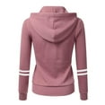 thumbnail image 1 of WEIYLL Cardigans for Women Trendy Sports Solid Color Zipper Hooded Jack Pink Fall Tops Casual ,XL, 1 of 5