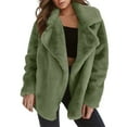 thumbnail image 1 of WEIYLL Fall Jackets for Women 2025 Keep Warm Outerwear Loose Big Collar Army Green Fall Coats Size S, 1 of 5