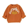 thumbnail image 1 of WEIYLL Girls Fall Tops Festival Sweater Knit Embroidered Pumpkin Letter Outfit Purple Shirts & Blouses 5-6 Years, 1 of 5