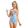 thumbnail image 1 of WEIYLL Girls One Piece Swimsuits Baby Summer Print Training Sport Beach Holiday Pool Toddler Swimwear for 4-5 Years, 1 of 9