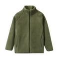 thumbnail image 1 of WEIYLL Going Out Tops for Boys Children Winter Windproof Solid Zipper Kids Warm Army Green Outwear Coats for 3-4 Years, 1 of 6