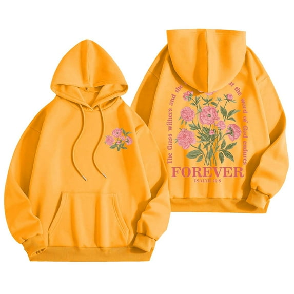 WEIYLL Hoodies For Women Word Graphic Sweatshirts For Women Vintage Hoodie Trendy Sweatshirts Preppy Clothes Long Sleeve Sweatshirt Tops