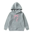 thumbnail image 1 of WEIYLL Hoodies for Girls Children's Long Sleeved With Printed Bow Tie Grey Fall Sweatshirts 11-12 Years, 1 of 7