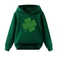 thumbnail image 1 of WEIYLL Hoodies for Girls Long Sleeved Hooded Letter Leaf Print Mint Green Graphic Fall Sweatshirts 12-13 Years, 1 of 3