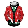 thumbnail image 1 of WEIYLL Hoodies for Mens Trendy Christmas Long Sleeve Funny And Interesting All Print Pocket Red Winter Clothes size XXL, 1 of 3