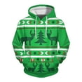 thumbnail image 1 of WEIYLL Men's Fashion Hoodies & Sweatshirts Christmas Long Sleeve Funny And Interesting All Print Pocket Green Athletic Fall Tops size S, 1 of 3
