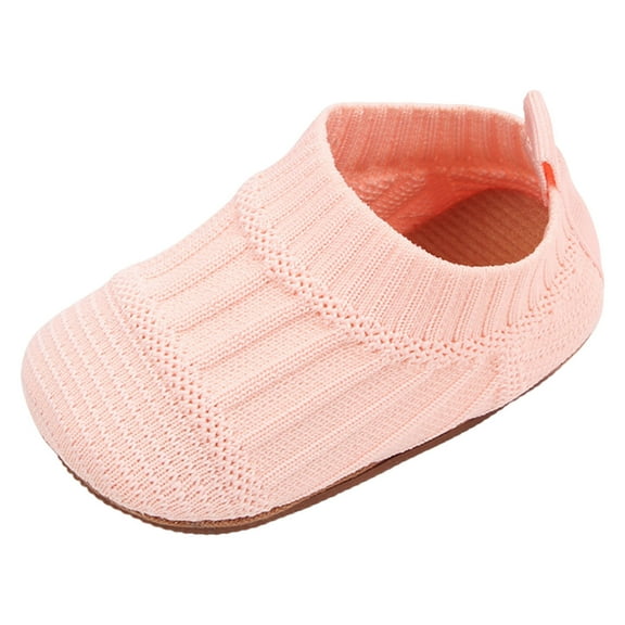 WEIYLL Shoes for Boys Girls Summer Flat Bottom Lightweight Fly Woven Mesh Solid Color Pink Baby Casual Footwear 0-6 Months
