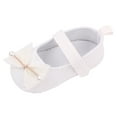 thumbnail image 1 of WEIYLL Shoes for Girls Summer Flat Bottom Lightweight Round Toe Ribbon Bow Pearl White Baby Casual Footwear 0-6 Months, 1 of 8