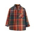 thumbnail image 1 of WEIYLL Toddler Boys Girls Shirt Coat Jacket Plaid Long Sleeve Kids Lapel Button Tops Outwear for 3-4 Years, 1 of 6