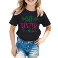 thumbnail image 1 of WEIYLL Toddler Girls Graphic Tees T Shirts Casual Big Sister Letter Round Neck Short Sleeved Activewear Clothes for 1-2 Years, 1 of 3