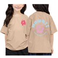 thumbnail image 1 of WEIYLL Tshirts Shirts for Girls Hawaii Letter Printed Round Neck Short Sleeved Beach Holiday Going Out Tops for 4-5 Years, 1 of 3