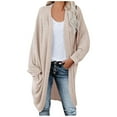 thumbnail image 1 of WEIYLL Women's Cardigans Kimono Long Sleeve Open Front Cable Knit Khaki Going Out Fall Tops ,XL, 1 of 8