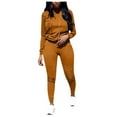 thumbnail image 1 of WEIYLL Women's Fashion Hoodies & Sweatshirts Tracksuit Outfits Sports Long Sleeve Ripped Pullover Sweatsuits Yellow Fall Tops Casual XXL, 1 of 6