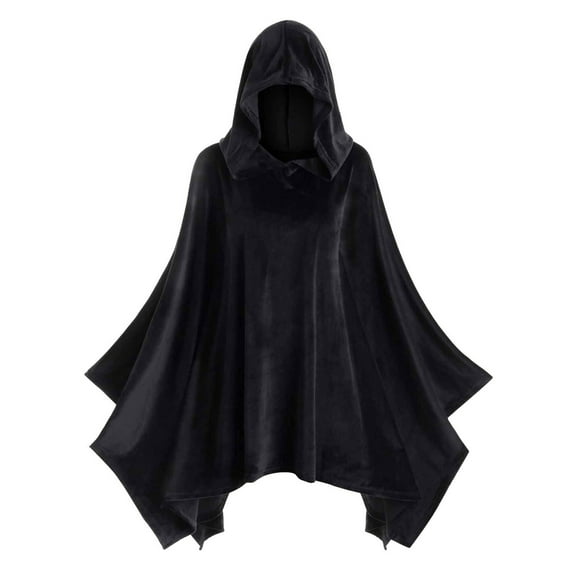 WEIYLL Womens Hoodies Solid Cloak Vintage Matching Cape Coat Black Women's Cold Weather Sweaters ,size XXL