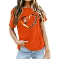 thumbnail image 1 of WEIYLL Womens Tops Loose Crewneck Tee Short Sleeve Comfort & Style Orange Fall Clothes ,XL, 1 of 4
