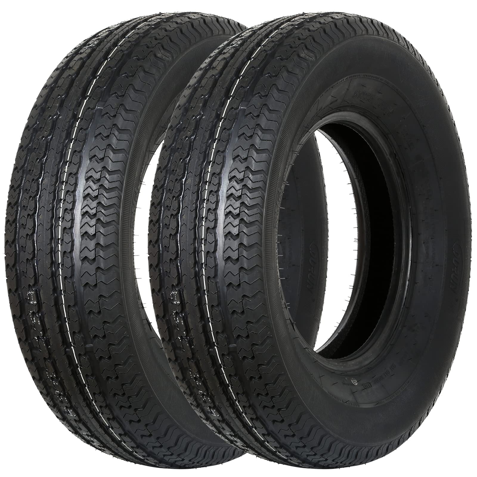WEIZE Premium Trailer Tires ST225/75R15 10 Ply Load Range E, ST225 75R15 Radial E Trailer Tires 117/112N Set of 2