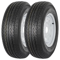 WEIZE 2-Pack ST205/75R14 Radial Trailer Tire Load Range D 8 Ply on Rim 14" - 5 on 4-1/2" Rim Width 205/15/14 205 75R14 ST 205/75R14 5 Lug