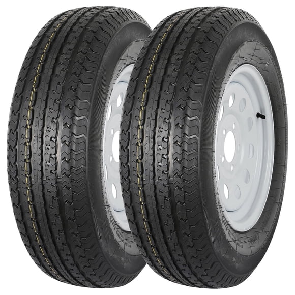 WEIZE 2-Pack ST205/75R14 Radial Trailer Tire Load Range D 8 Ply on Rim 14" - 5 on 4-1/2" Rim Width 205/15/14 205 75R14 ST 205/75R14 5 Lug