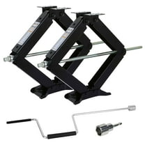 WEIZE 9000 lbs Camper Stabilizer RV Trailer Scissor Jacks 24 inch Leveling Jacks Heavy Duty Stabilizing Supports Set of 2 with Crank Handle