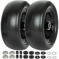 thumbnail image 1 of WEIZE Flat Free 11x4.00-5 Lawn Mower Tire with Wheel Universal Fit Assembly, 3.4"-4"-4.5"-5" Centered Hub, 3/4" or 5/8" or 1/2"Bushings, 11x4-5 Tractor Turf Tire, 300lbs Capacity, Set of 2, 1 of 8