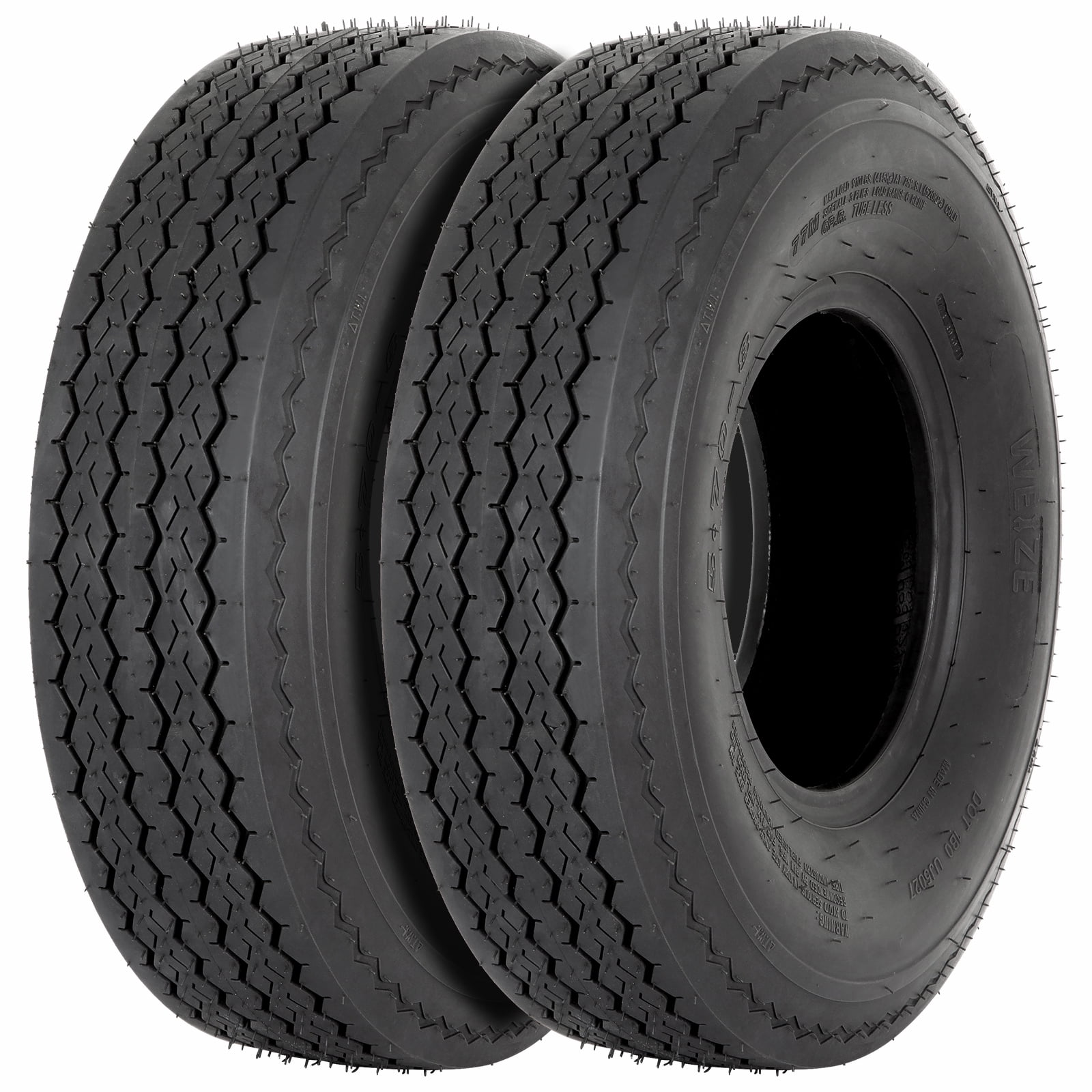 WEIZE Highway Boat Utility Trailer Tire 5.70-8 5.7-8, Load Range C, LRC ...