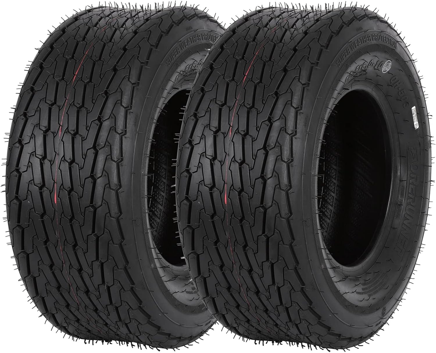 WEIZE Highway Boat Utility Trailer Tire 20.5X8-10, Load Range E, LRE 10PR Set of 2