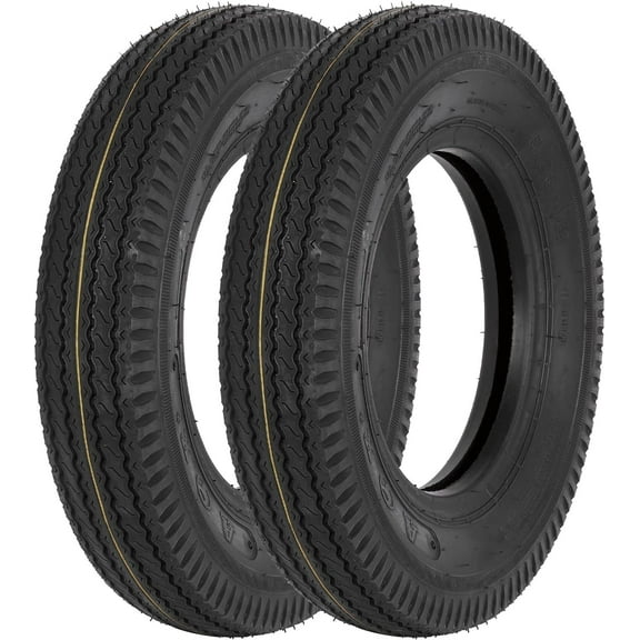WEIZE Highway Boat Utility Trailer Tire 5.30-12 5.3-12 530-12, Load Range C, LRC 6PR Set of 2