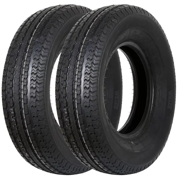WEIZE Premium Trailer Tires ST225/75R15 10 Ply Load Range E, ST225 75R15 Radial E Trailer Tires 117/112N Set of 2