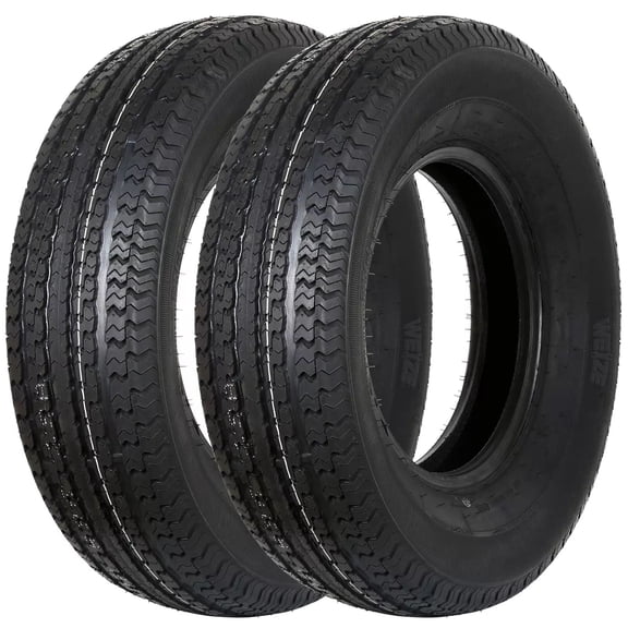 WEIZE Premium Trailer Tires ST225/75R15 10 Ply Load Range E, ST225 75R15 Radial E Trailer Tires 117/112N Set of 2