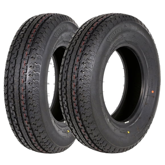 WEIZE ST175/80R13 Radial trailer tire, ST175/80-13 175 80R13, 6 Ply Load Range C, 91N Set of 2