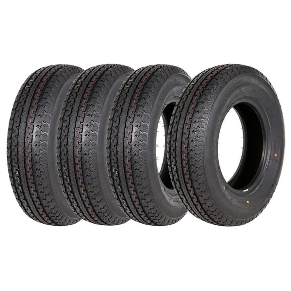 WEIZE ST175/80R13 Radial trailer tire, ST175/80-13 175 80R13, 6 Ply Load Range C, 91N Set of 4