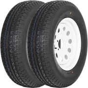 WEIZE ST205/75R15 Radial Trailer Tires 10 Ply and 15" Rim 5 on 4-1/2" Trailer Tire On Rim ST 205/75/15 205/75R15 ST205 75r15 LR E Set Of 2