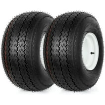WEIZE Set of 2 18x8.50-8 Lawn Mower Tires with Rim, 18x8.5-8 Tractor Turf Tire, 4 Ply Tubeless, 815lbs Capacity