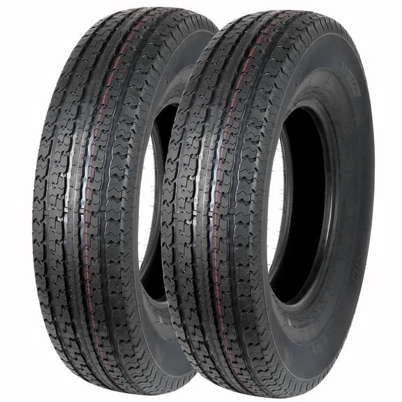 WEIZE Radial Trailer Tires ST235/80R16, 10 Ply Load Range E 124N Heavy Duty Utility Trailer Tire Utility Cargo Trailer Highway Black Side Wall, 2pcs