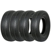 WEIZE Set of 4 Radial Trailer Tire ST225/75R15,  ST 225/75R15, 10 Ply Load Range E, 117N