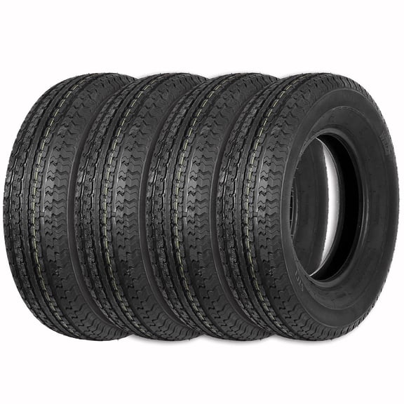 WEIZE ST205/75R15 Radial Trailer Tire, 205 75R15 ST 205/75R15, 8 Ply Load Range D 107N, Set of 4