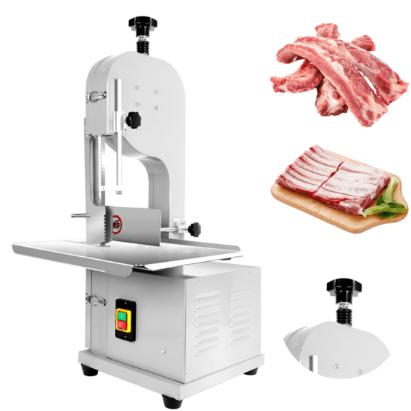 WEIZHUO 1500W Electric Bone Saw Machine,Food Slicer & Meat Bandsaw,0.04-7.8" Thick Cutting,Stainless Steel Meat Cutting Machine for Pork, Chicken, Meat Processing