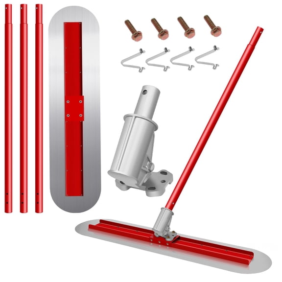 WEIZHUO Concrete Bull Float,48x12 inch Large Coverage Masonry Float with Adjustable Bracket,Easy Assembly Concrete Finishing Tool for Floor Road Driveway
