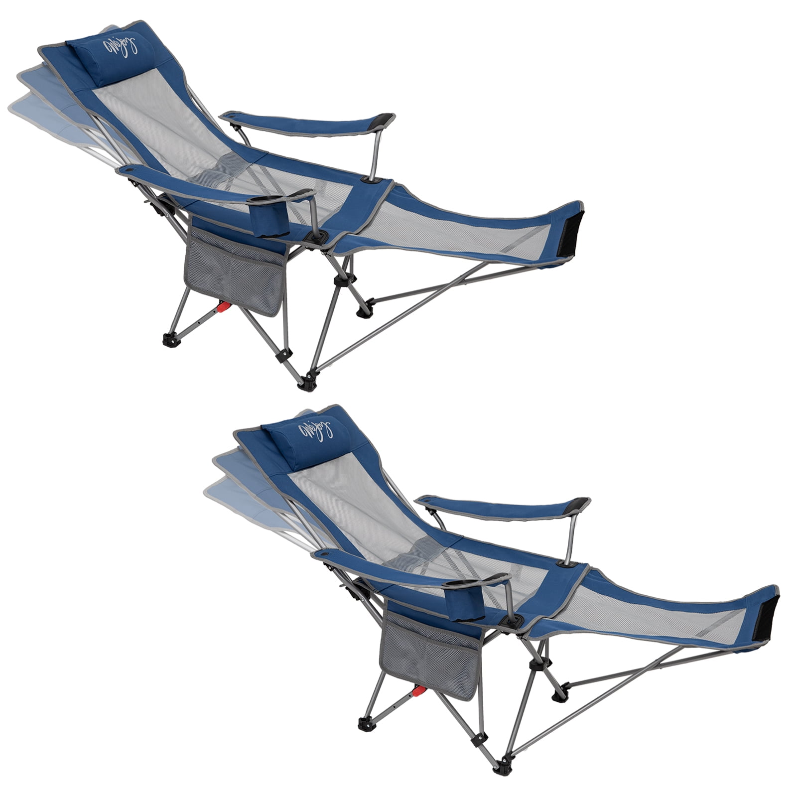 WEJOY 2in1 Reclining Camping Chair 3Position Adjustable Folding