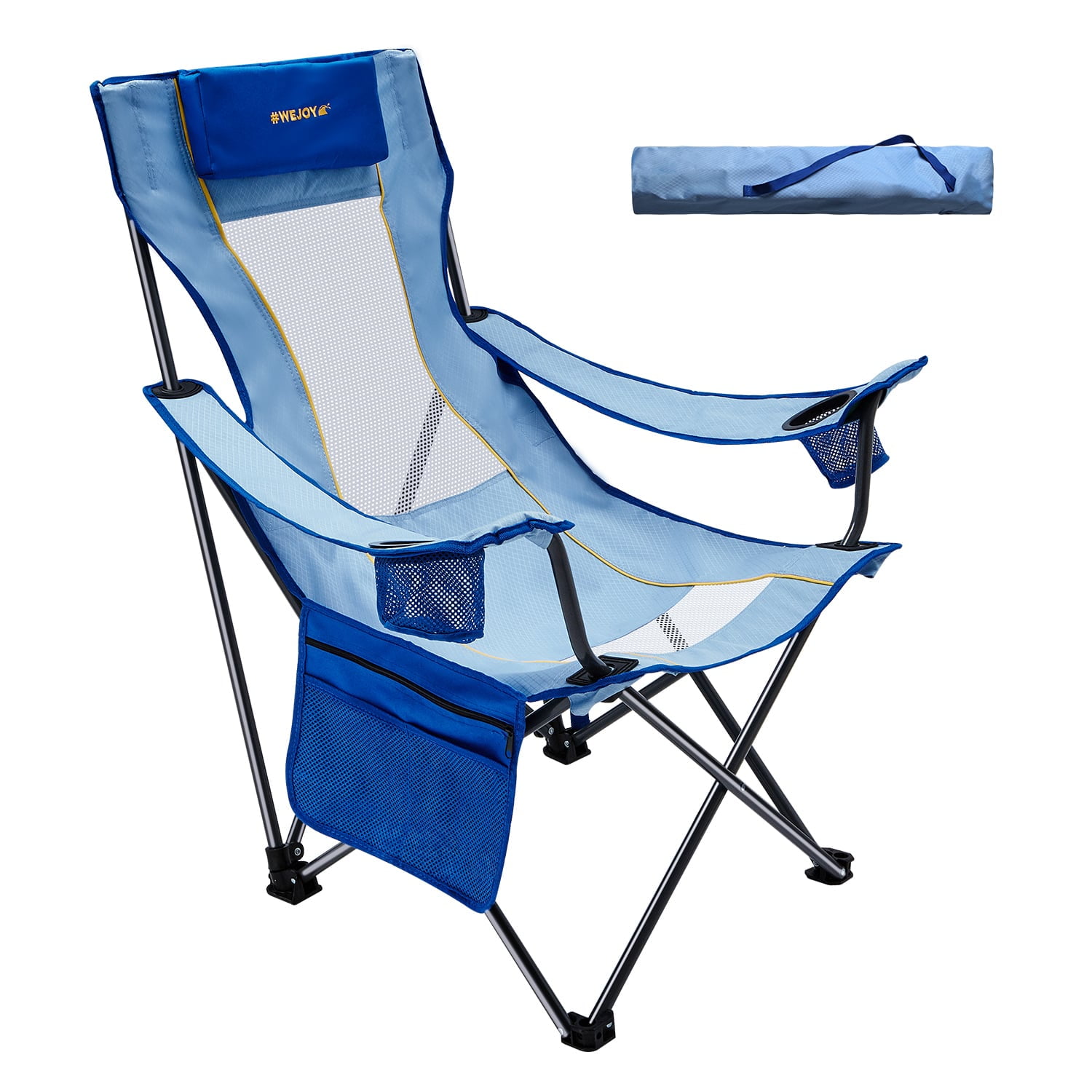 WEJOY Folding Beach Chair High Back Camping Chairs Portable Outdoor